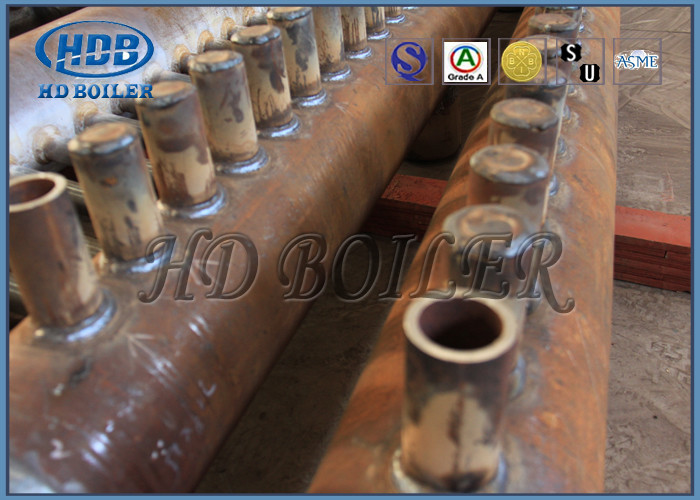 ASME Certification Boiler Manifold Headers , Carbon Steel Boiler Fired Boiler Parts For Power Plant