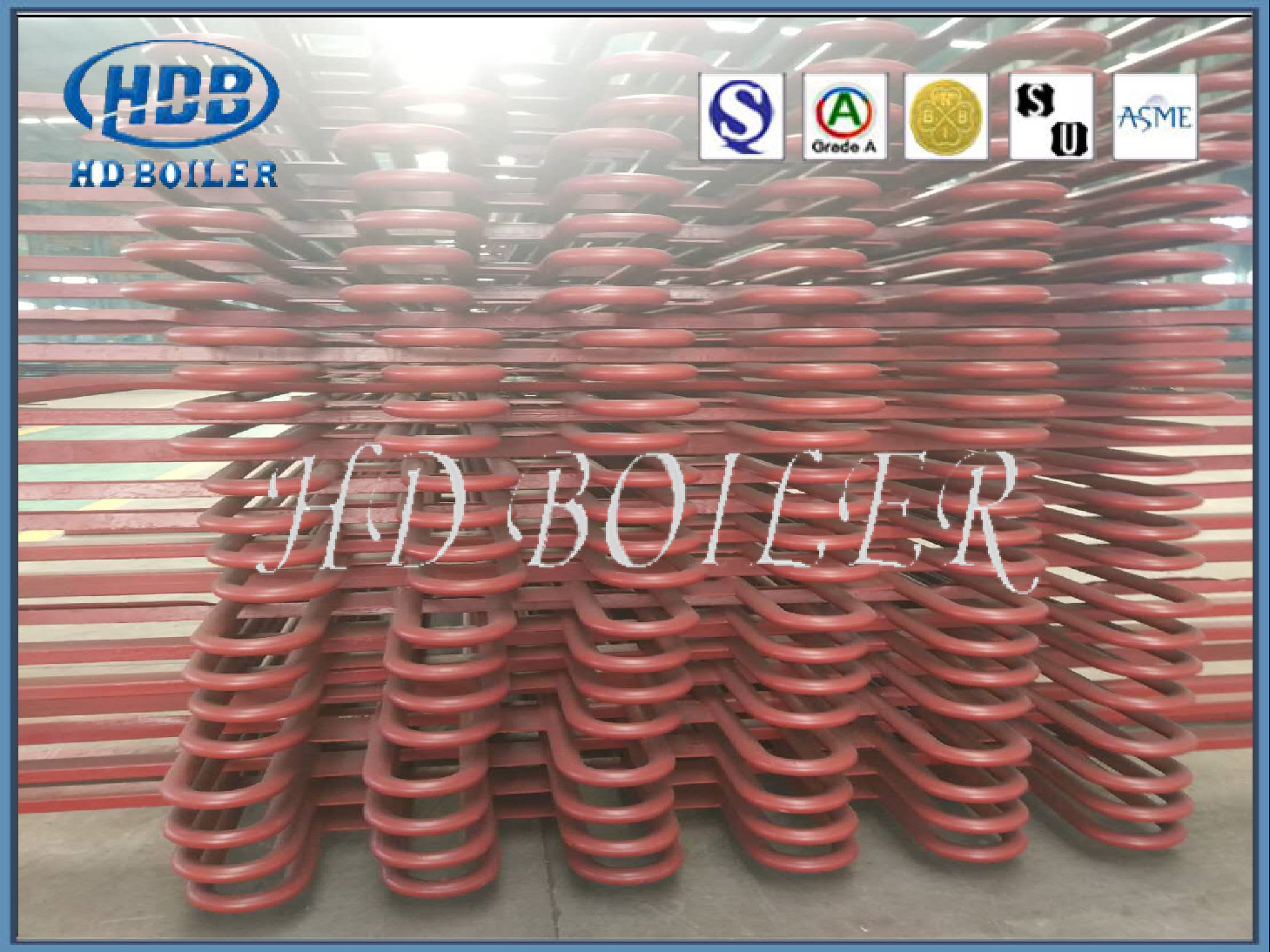 Alloy Steel Boiler Economizer Heat Exchange Part ISO9001 Certification