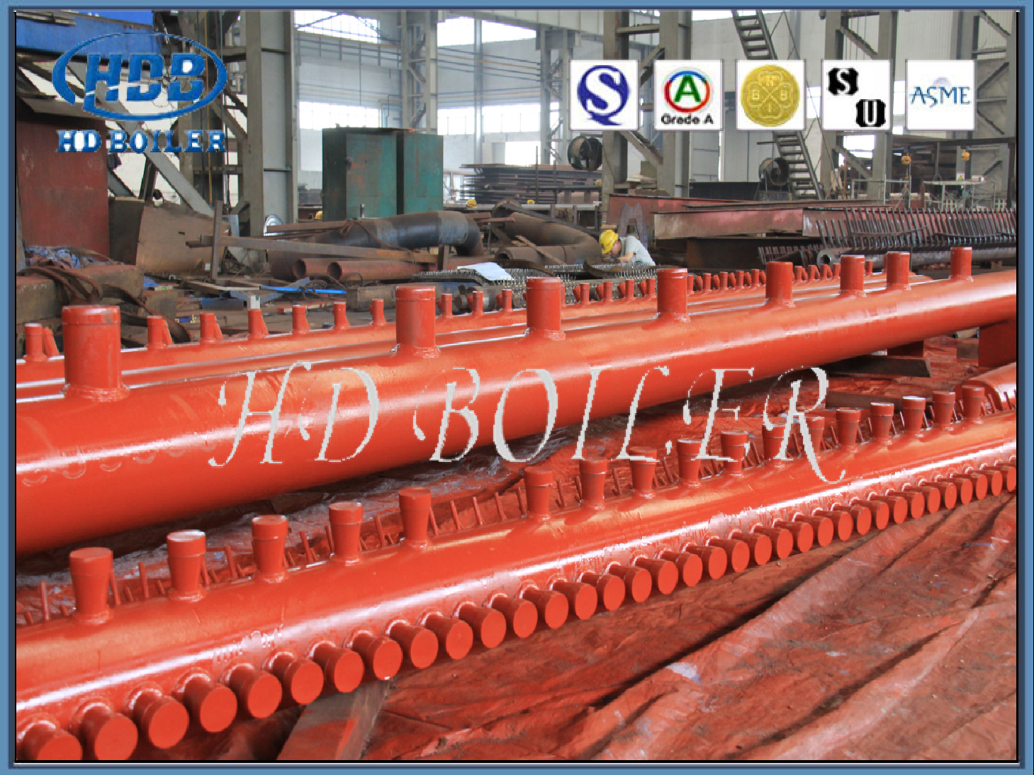 Alloy Steel Boiler Manifold Header For Coal Fired Boiler Economizer And Water Wall Panel