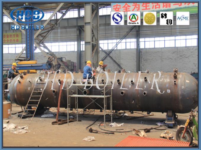 Power Station Boiler Drum In Thermal Power Plant Carbon / Stainless Steel