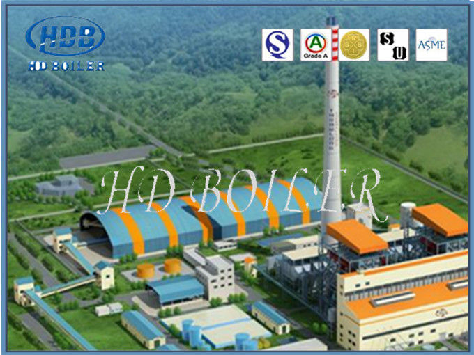 130T / H Coal Fired Power Plant Boiler With Natural Circulation , High