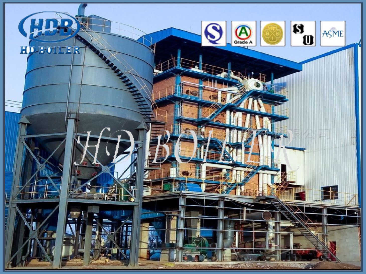 Professional CFB Boilers For Power Plant , Fluidized Bed Boiler Long Life
