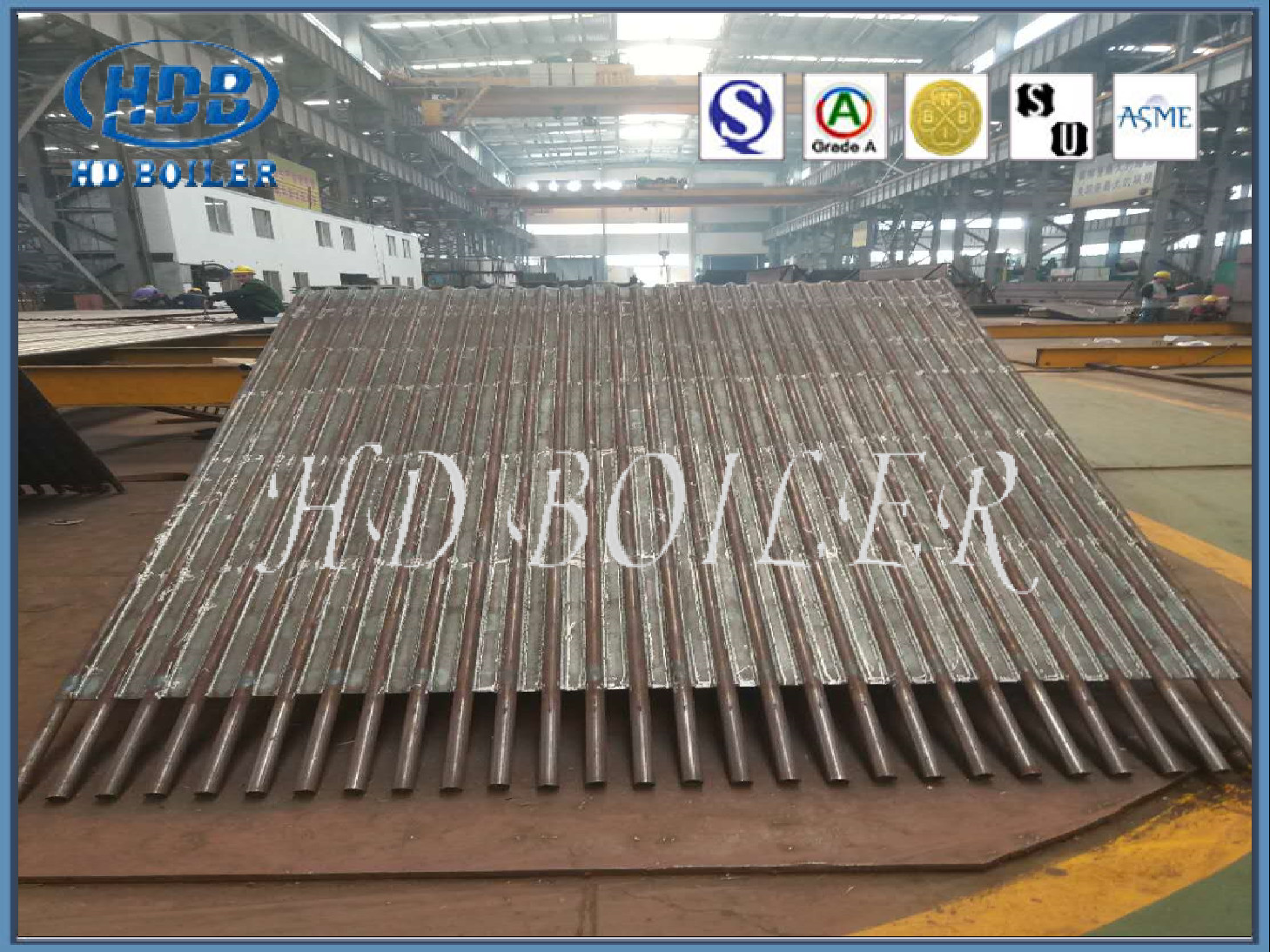 Heat Exchanger Painted Water Wall Panels Boiler Parts For Porwer Station