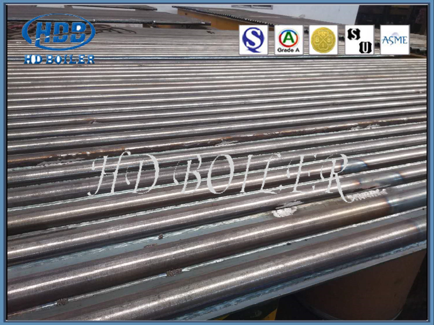 Durable ISO Certification Boiler Membrane Wall Tube Furnace Panel With Pin