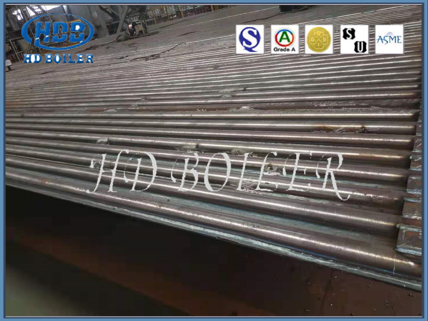 Leakproof Water Cooled Boiler Membrane Wall Improved Heat Absorption