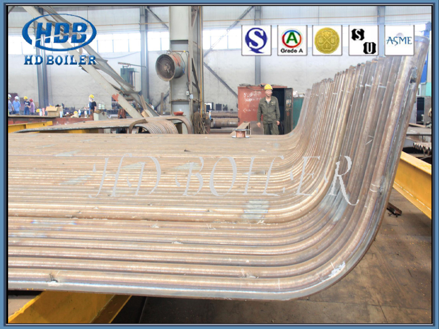 TUV  Fin Bar Boiler Membrane Wall Panel Seamless Steel Tube