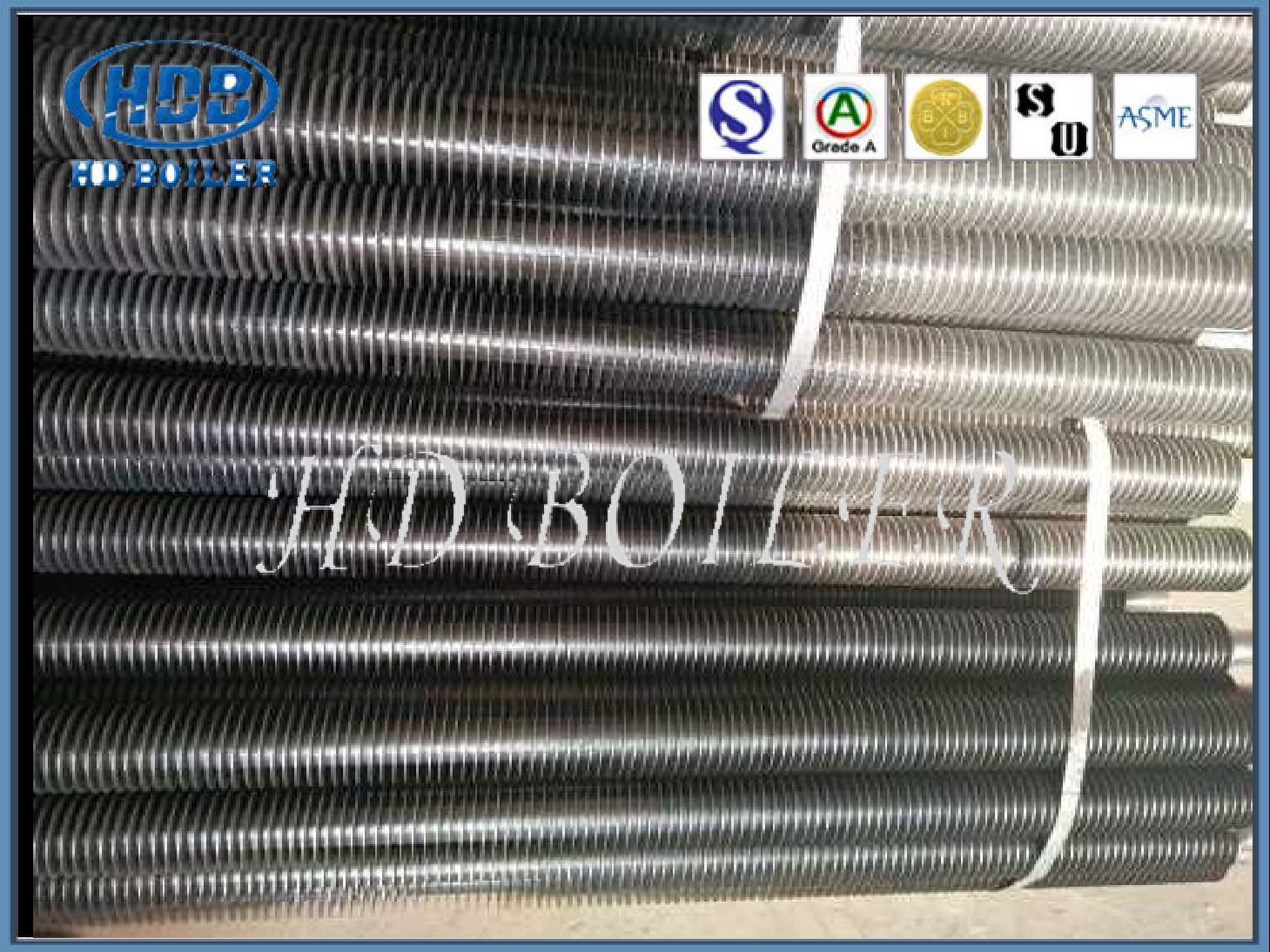 Longitudinal Welding Boiler Fin Tube Heat Exchanger Heat Transfer Carbon Steel