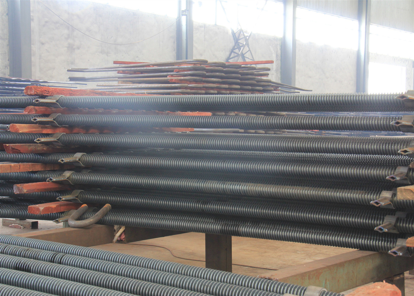 Steel Hot Water Boiler Fin Tube , High Efficiency Spiral Finned Tube
